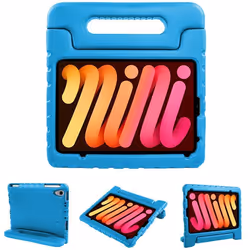 Coque Apple iPad Mini 6 (2021) Etui Enfants Support Spécial enfant avec poignée Bleu imoshion