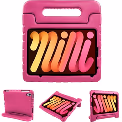 Coque Apple iPad Mini 6 (2021) Etui Enfants Support Spécial enfant avec poignée Rose imoshion
