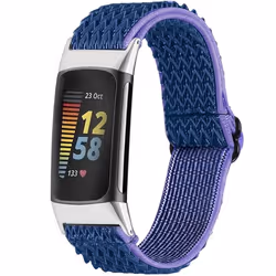 Bracelet Fitbit Charge 5 Textile Bleu foncé imoshion