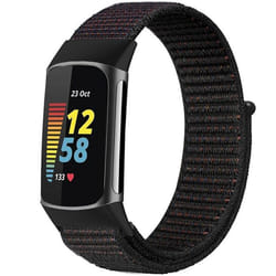 Bracelet Fitbit Charge 5 Textile Noir imoshion