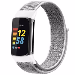 Bracelet Fitbit Charge 5 Textile Gris clair imoshion