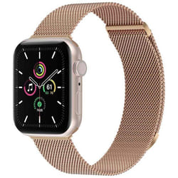 Bracelet magnétique milanais Apple Watch Series 1 á 9 / SE (38/40/41 mm) Series 10 (42 mm) Taille M Rose Dorée imoshion