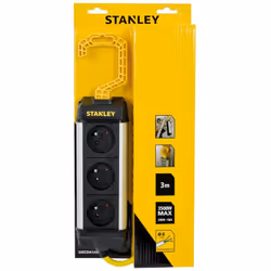 Le bloc électrique STANLEY possède 3 prises. Robuste , il est fait en aluminium extrudé. Le bloc est idéal pour des travaux o ...