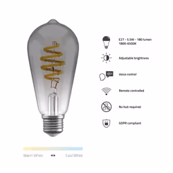 Hombli HBEB-0211 éclairage intelligent Ampoule intelligente 5,5 W Gris Wi-Fi