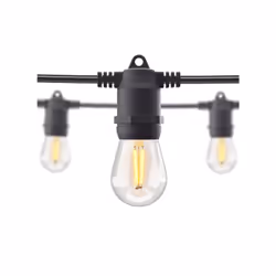 Hombli HBBS-0129, Guirlande lumineuse intelligente, Wi-Fi, Noir, Ampoule en forme de poire, Blanc chaud, 2700 K