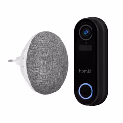 Hombli Smart Doorbell Pack, Noir, Blanc, Maison, Bureau, IP65, Plastique, IR, 2-voies