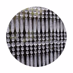 Rideau de porte en perles transparentes Frejus 100 x 230 cm
