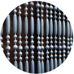 Rideau de porte en perles grises Frejus 90x210 cm