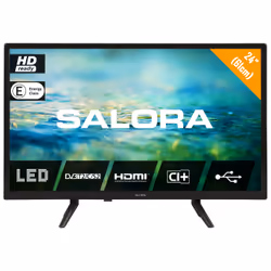 Salora 2100 series 24LTC2100, 61 cm (24"), 1366 x 768 pixels, HD, LED, DVB-C, DVB-S, DVB-S2, DVB-T, DVB-T2, Noir