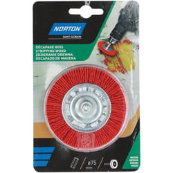 Brosse perceuse circulaire nylon rouge 75 Norton
