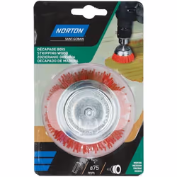 Brosse perceuse coupe nylon rouge 75 Norton