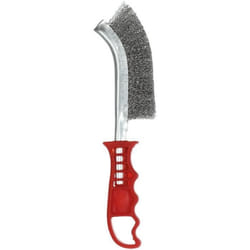 Brosse main plastique manche rouge acier 260x41 norton