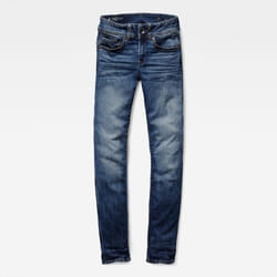 Pantalon femme - G STAR - Midge Saddle Mid Straight New L32 - Taille haute - Coupe droite - Bleu