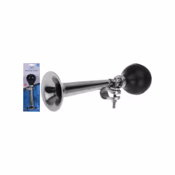Klaxon de vélo de 23 cm de long. -Fabriqué en acier et en plastique de haute qualité. -Adaptateur de guidon universel. -Mesur ...