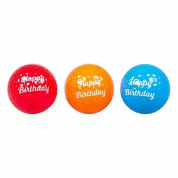 Lot de 3 balles de golf fantaisie imprimé happy birthday Legend