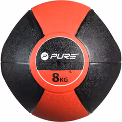 Pure2Improve Ballon médicinal avec poignées 8 kg Rouge