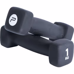 Pure2Improve Ensemble d'haltères 2x1 kg Néoprène Noir
