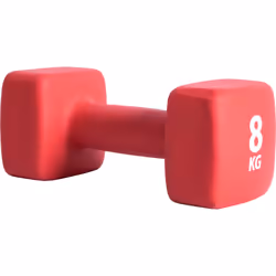Pure2improve P2I201450, Haltère au poids fixe, Rouge, Néoprène, 8 kg, 1 pièce(s)