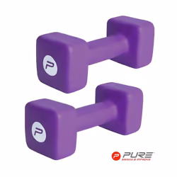 Pure2Improve Haltère 10 kg Néoprène Violet