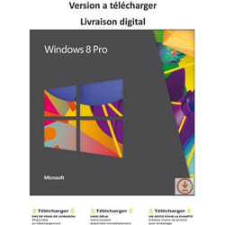 Windows 8 Pro - Version Dématérialisée - Livraison 2H par email