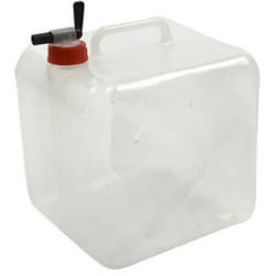 Bidon pliable à eau avec robinet IWH - 10 litres - Noir pour camping