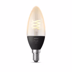 Philips Hue White Bougie - Ampoule connectée E14, Ampoule intelligente, Bluetooth/Zigbee, Noir, LED, E14, Lumière blanche dou ...