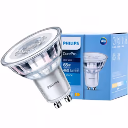 Culot : GU10 Puissance : 4.9W Équivalent à une ampoule à incandescence traditionnelle : 65W Température de couleur : 3000K (b ...