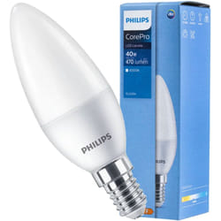 Corepro led Bougie E14 Dépolie 5W 470lm - 840 Blanc Froid - Philips