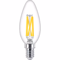 Philips Flamme et sphérique (à intensité variable), 3,4 W, 40 W, E14, 470 lm, 15000 h, Éclat chaleureux