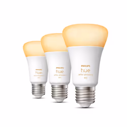 Philips Hue White ambiance A60 - Ampoule connectée E27 - 800 (pack de 3), Ampoule intelligente, Blanc, Bluetooth/Zigbee, LED, ...