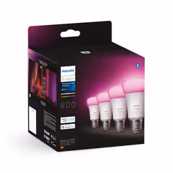 Philips Hue White and Color ambiance A60 - Ampoule connectée E27 - 800 (pack de 4)
