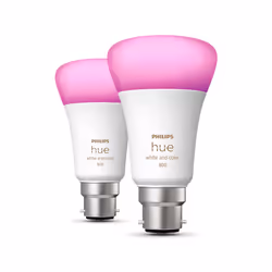 Philips Hue White and Color ambiance A60 - Ampoule connectée B22 - 800 (pack de 2), Ampoule intelligente, Blanc, Bluetooth/Zi ...
