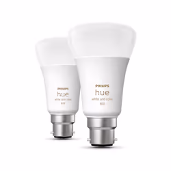 Philips Hue White and Color ambiance A60 - Ampoule connectée B22 - 800 (pack de 2)