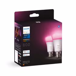 Philips Hue White and Color ambiance A60 - Ampoule connectée B22 - 800 (pack de 2)