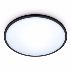 WiZ Plafonnier Superslim 14 W, Éclairage de plafond intelligent, Wi-Fi/Bluetooth, Noir, LED, Ampoule(s) non remplaçable(s), 2 ...