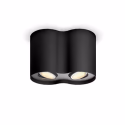 Philips Hue White ambiance Spot double Pillar, Éclairage de plafond intelligent, Noir, Bluetooth, LED, Ampoule(s) non remplaç ...
