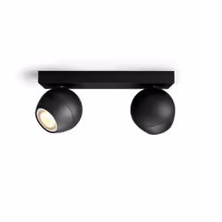 Philips Hue White ambiance Spot double Buckram, Spot d'éclairage intelligent, Noir, Bluetooth, LED, Ampoule(s) non remplaçabl ...