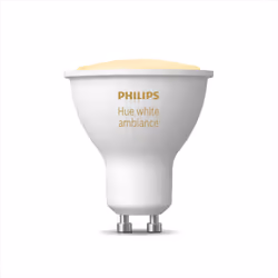 Philips Hue White ambiance GU10 - Spots connectés, Ampoule intelligente, Bluetooth/Zigbee, Blanc, LED intégrée, GU10, Lumière ...