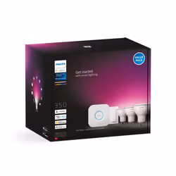 Philips Hue White and Color ambiance Kit de démarrage : 3 spots connectés GU10 + variateur
