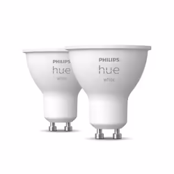Philips Hue White 8719514340145A, Ampoule intelligente, Bluetooth/Zigbee, Blanc, LED, GU10, Lumière blanche douce