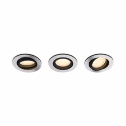 Philips Hue White ambiance Pack de 3 spots à encastrer Milliskin, Spot d'éclairage intelligent, Argent, Bluetooth, LED, Ampou ...