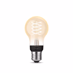 Philips Hue A60 - Ampoule connectée E27, Ampoule intelligente, Bluetooth/Zigbee, Blanc, LED, E27, Lumière blanche douce