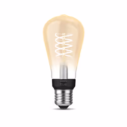 Philips ST64 Edison - Ampoule connectée E27, Ampoule intelligente, Bluetooth/Zigbee, Transparent, LED, E27, Lumière blanche d ...