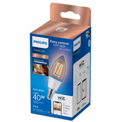 Philips Ampoule flamme filament transparente 4,9 W (éq. 40 W) C35 E14