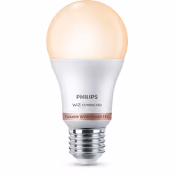 Philips Ampoule 8 W (éq. 60 W) A60 E27, Ampoule intelligente, Blanc, E27, Blanc, 2700 K, 2700 K