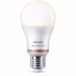 Philips Ampoule 8 W (éq. 60 W) A60 E27, Ampoule intelligente, Blanc, E27, Lumière blanche douce, 2700 K, 2700 K