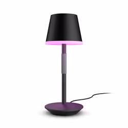 Philips Hue White and Color ambiance Lampe à poser portable Hue Go, Lampe de table intelligente, Bluetooth/Zigbee, Noir, LED, ...