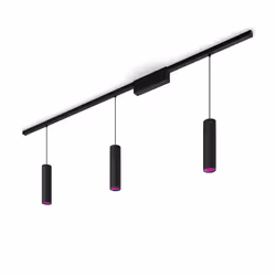 Philips Hue White and Color ambiance Kit de base Perifo pour plafond, droit (3 suspensions), Eclairage intelligent par suspen ...