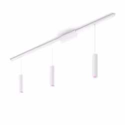 Philips Hue White and Color ambiance Kit de base Perifo pour plafond, droit (3 suspensions), Eclairage intelligent par suspen ...