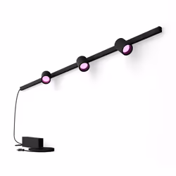 Philips Hue White and Color ambiance Kit de base Perifo pour mur, droit (3 spots), Spot d'éclairage intelligent, Bluetooth, N ...